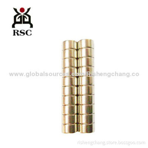 NdFeB round magnet, strong magnetism, used in loudspeaker and mobile phone